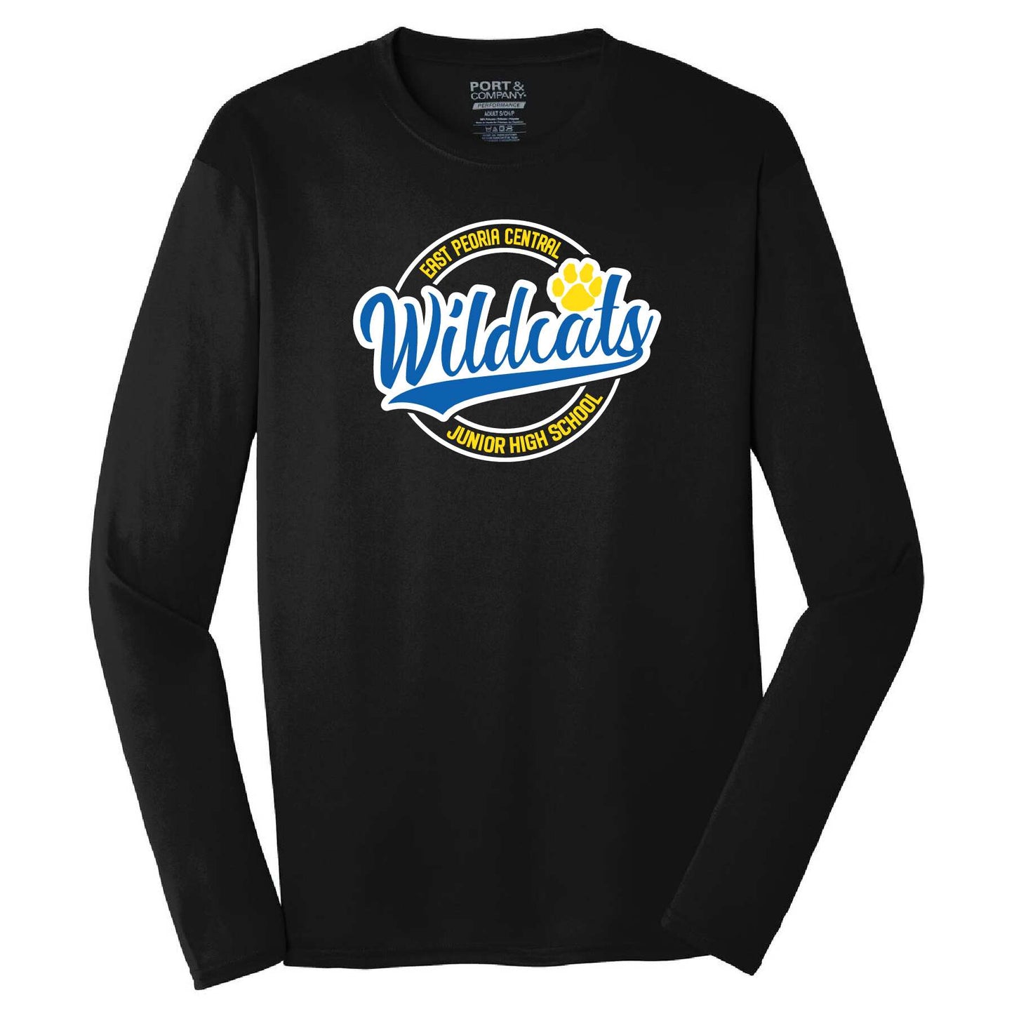 Wildcats Port & Company Youth Long Sleeve Performance
