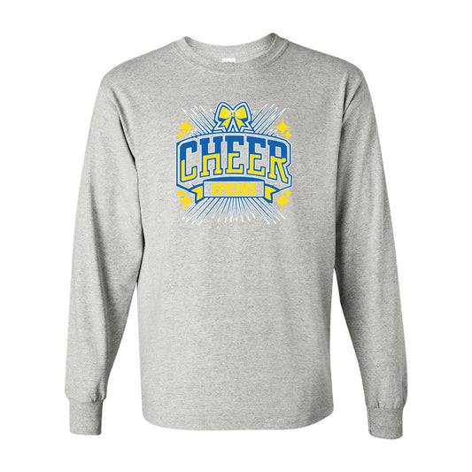 Cheer Bow Gildan Adult Heavy Cotton Long-Sleeve T-Shirt