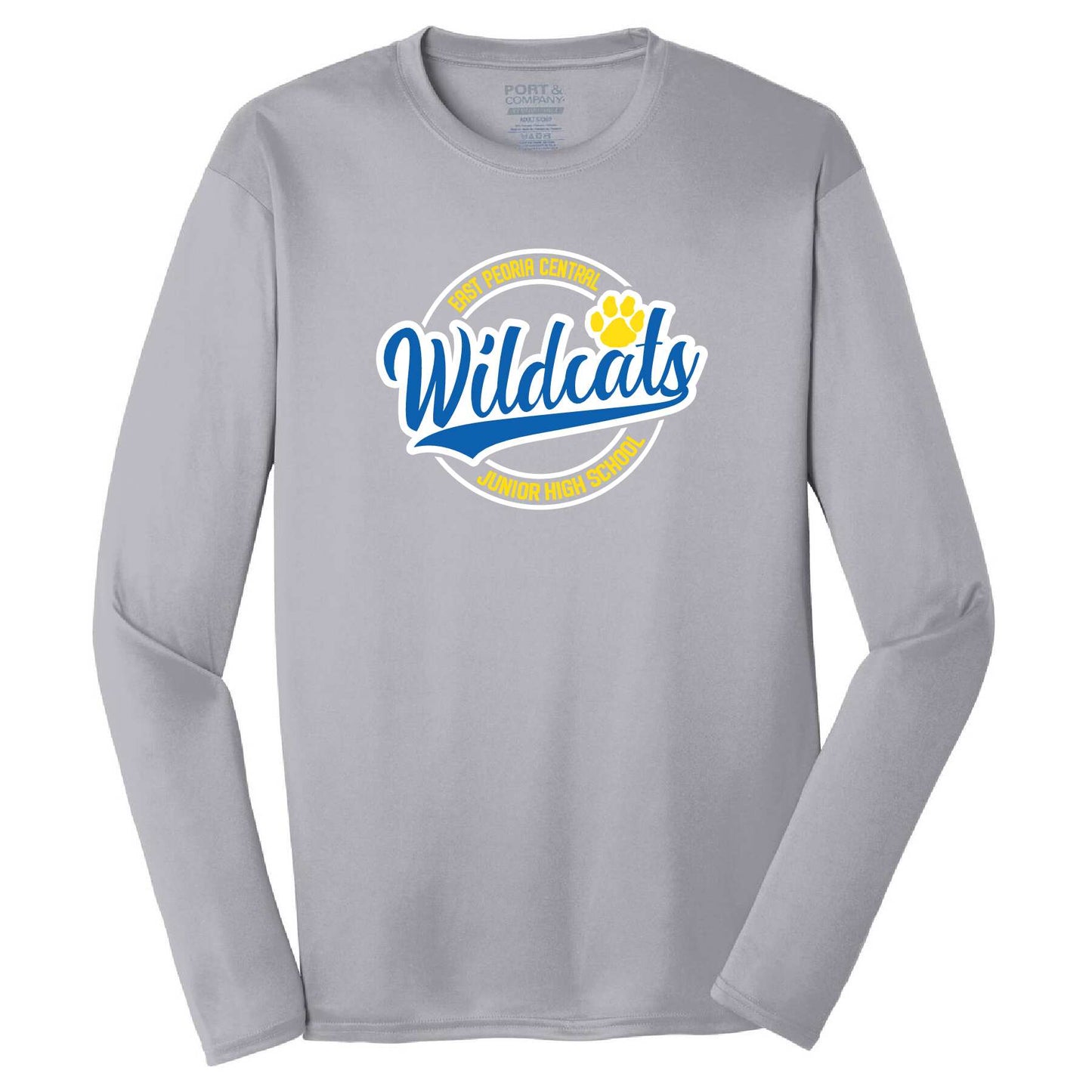Wildcats Port & Company Youth Long Sleeve Performance
