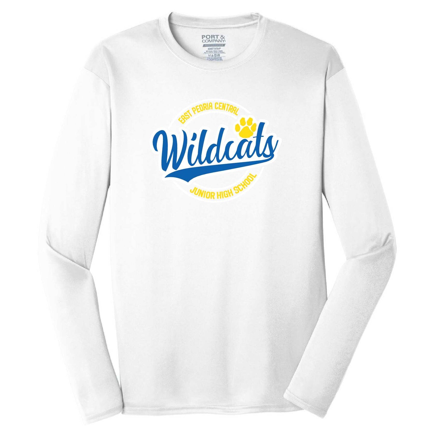Wildcats Port & Company Youth Long Sleeve Performance