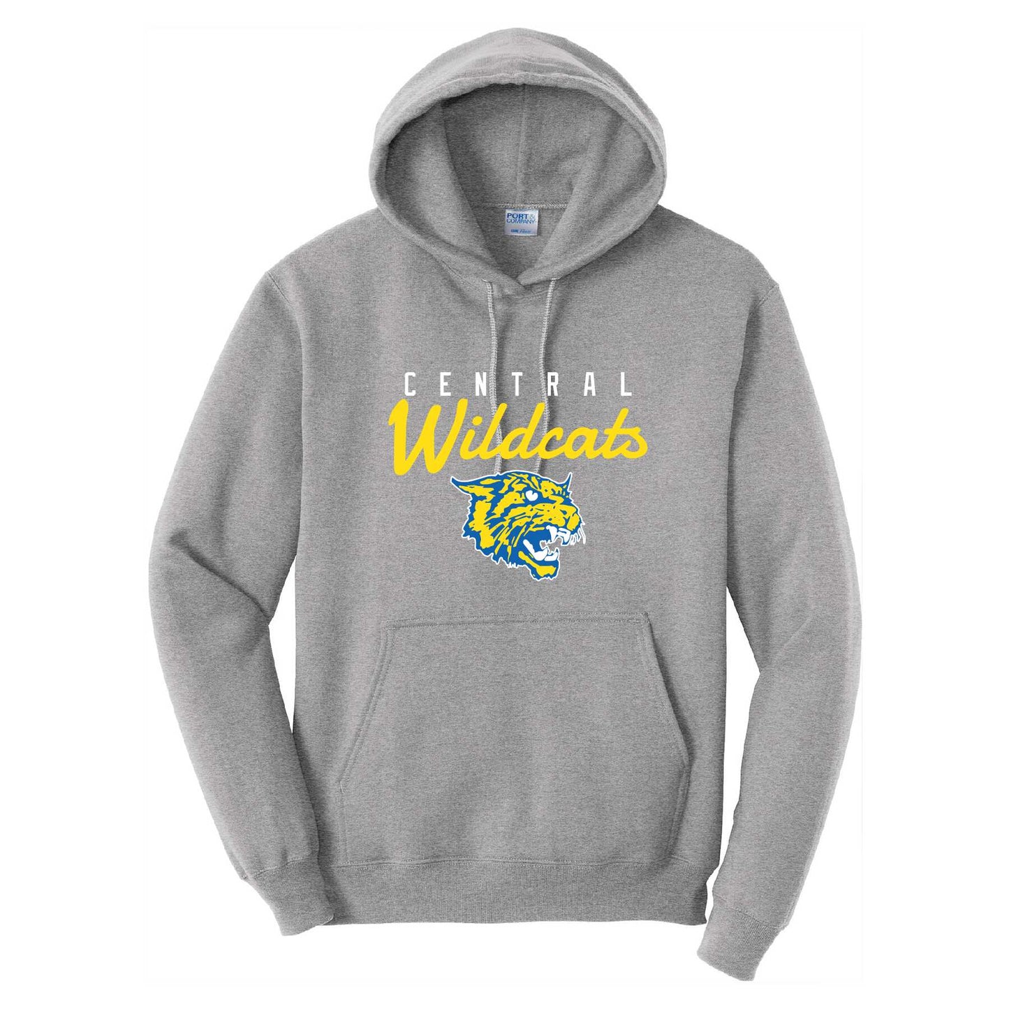 The "Wildcat" Port & Company Core Fleece Pullover Hooded Sweatshirt